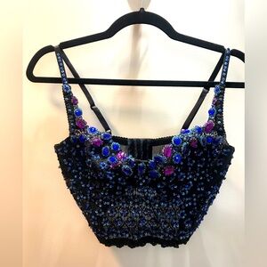 Marciano sequin bustier top